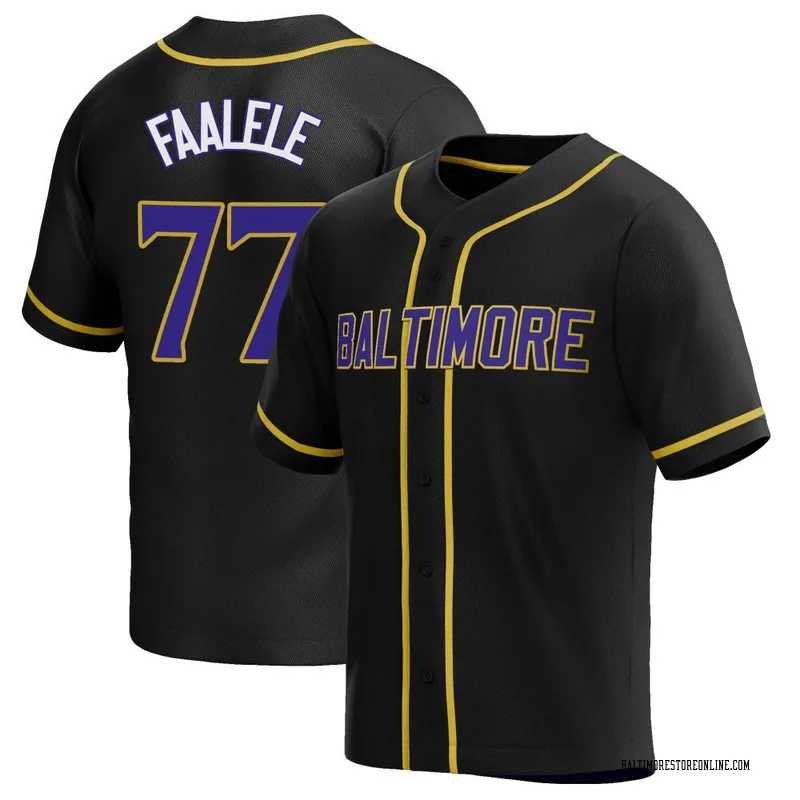 Daniel Faalele Youth Nike Black Baltimore Ravens Game Custom Jersey Size: Small