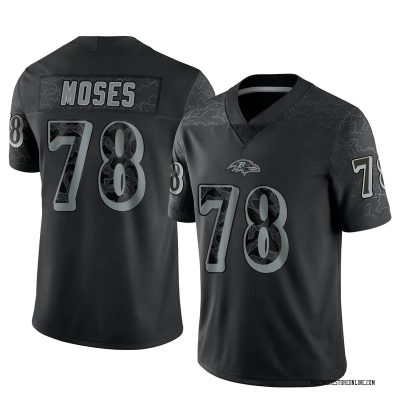 Morgan Moses Women's Nike Black Baltimore Ravens Alternate Custom Game Jersey Size: Small